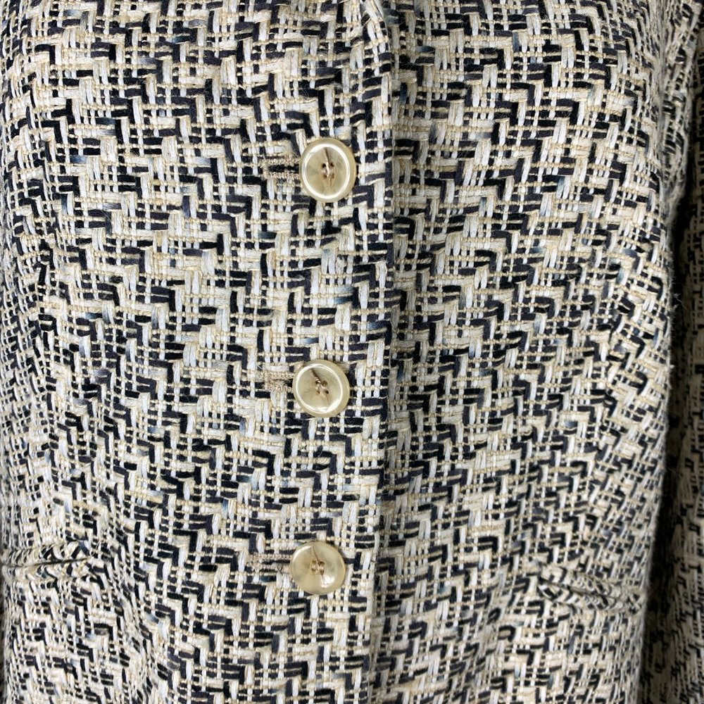 Talbots 12W Petite Silk Blazer Linen Career - Picture 3 of 7
